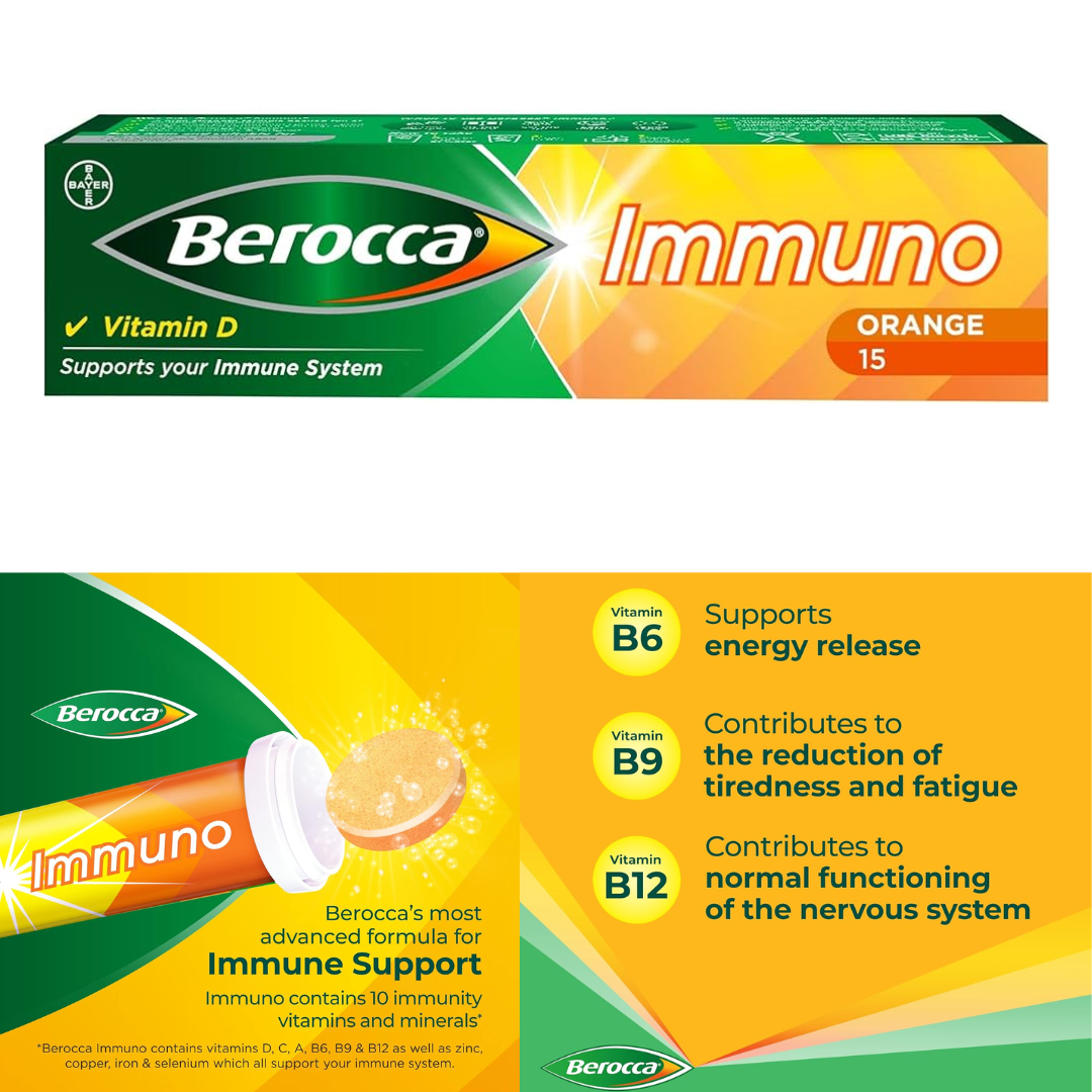 Berocca Immuno-Energy & Immune Support Tablets x15