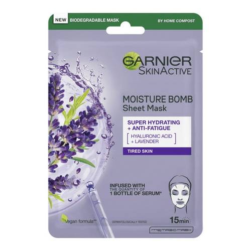 Garnier Moisture Bomb Lavender Sheet Mask x 1 (N)