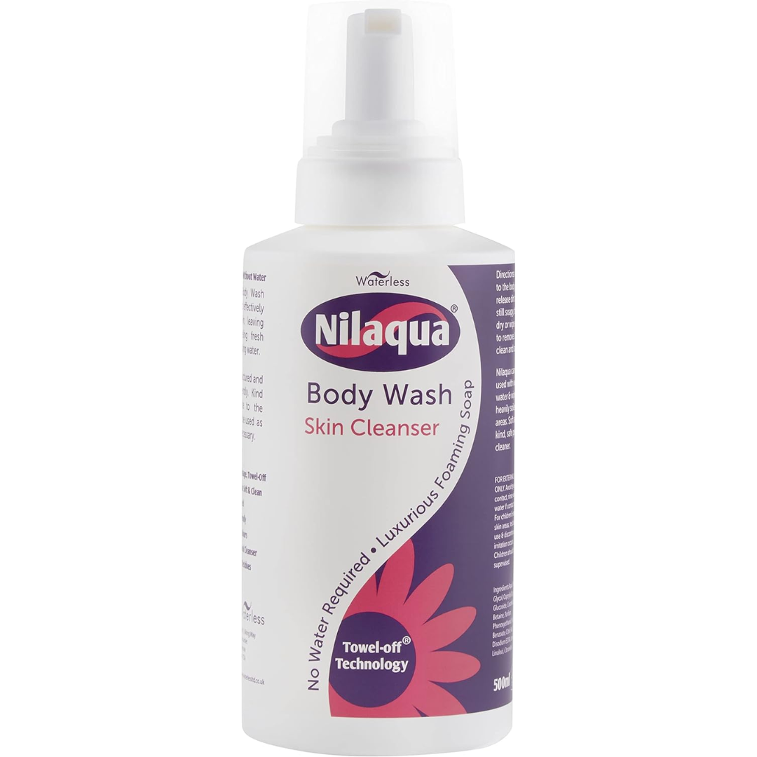 Nilaqua No Rinse Waterless Body Wash And Skin Cleansing Foam 200 Ml