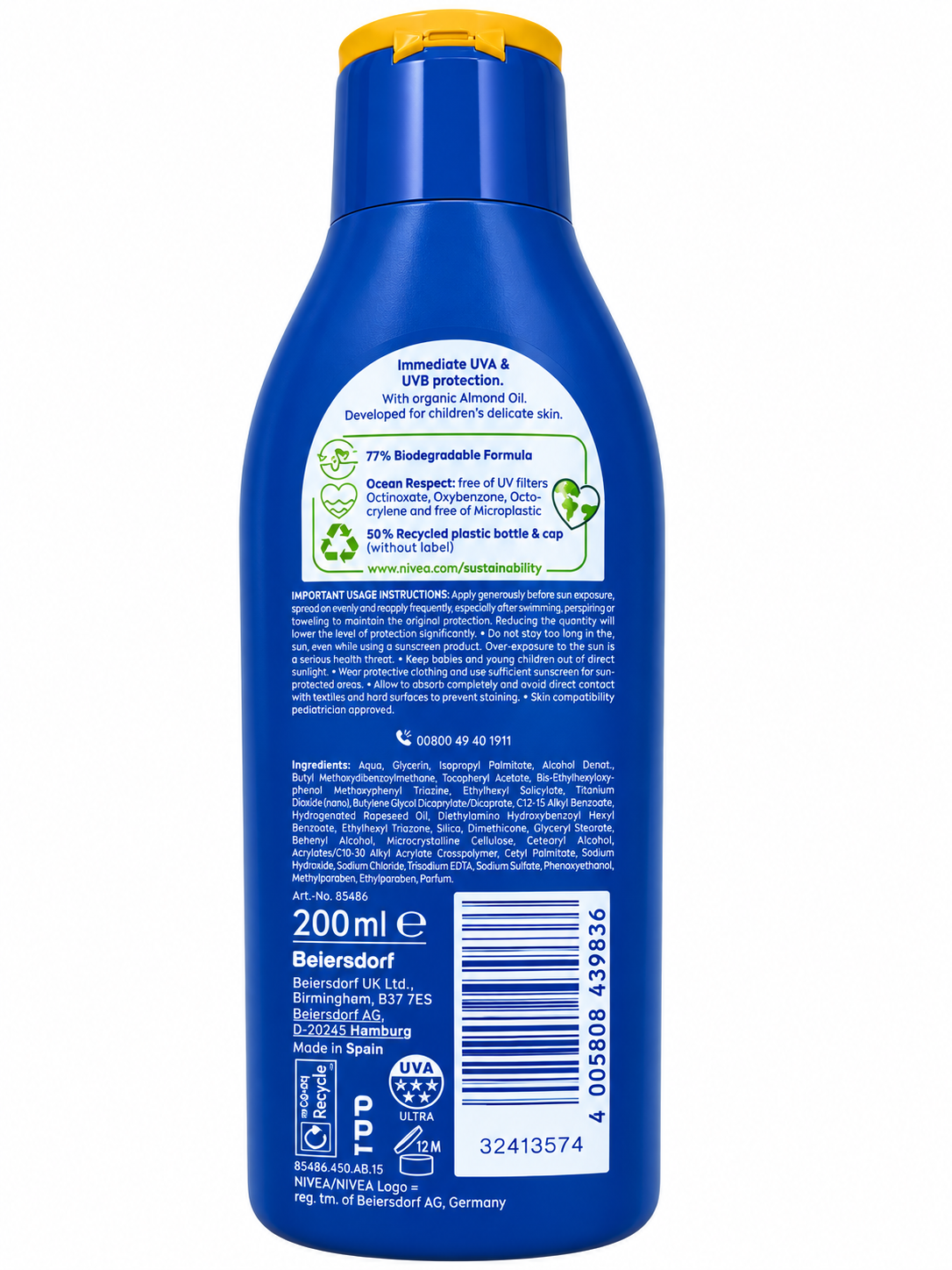 NIVEA Sun Kids Protect & Care SPF 50+ Lotion (200ml)