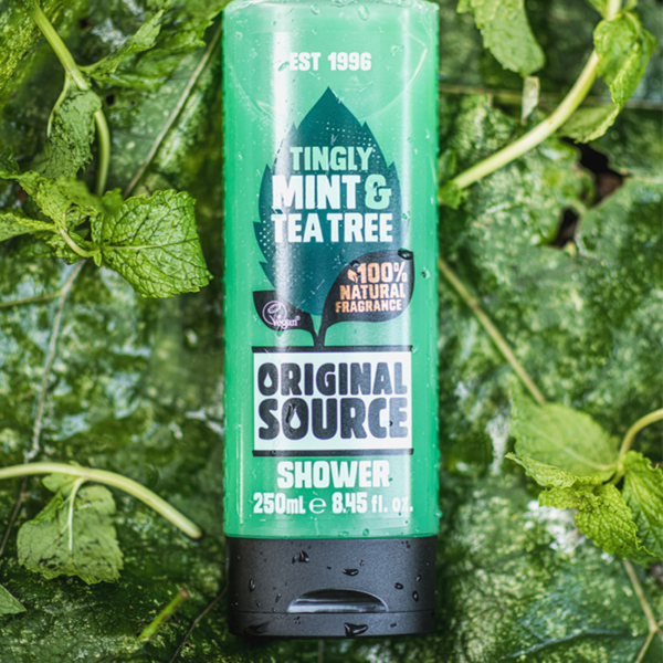 Tingly minty and tea tree shower gel