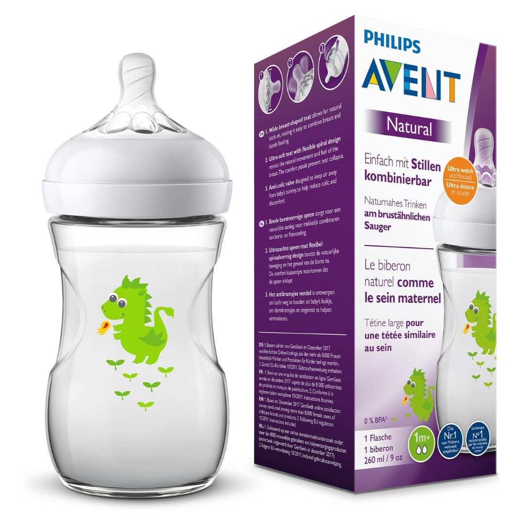 Philips Avent Natural Feeding Bottle with Dragon Design 260ml