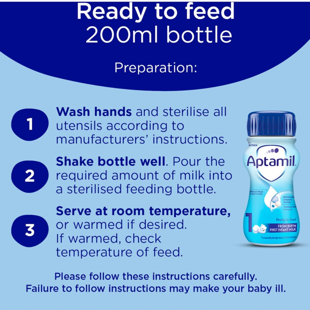 Aptamil First Milk Stage 1 Pack of 200ml RTF (T)