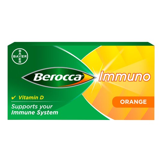 Berocca Immuno Effervescent Tablets Orange Flavour 30s