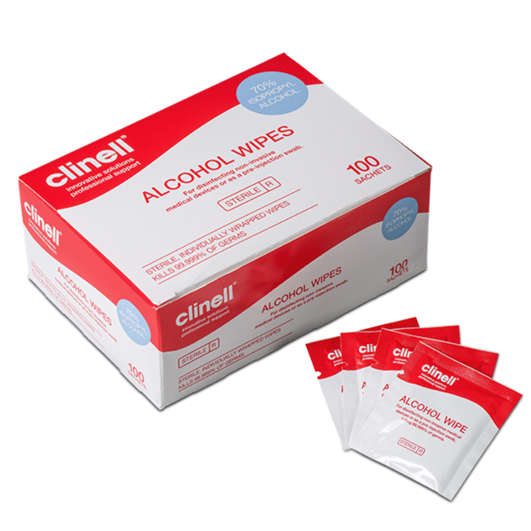 Clinell Alcohol Wipe Sachets Clinell Alcohol Wipes Sterile Sachets