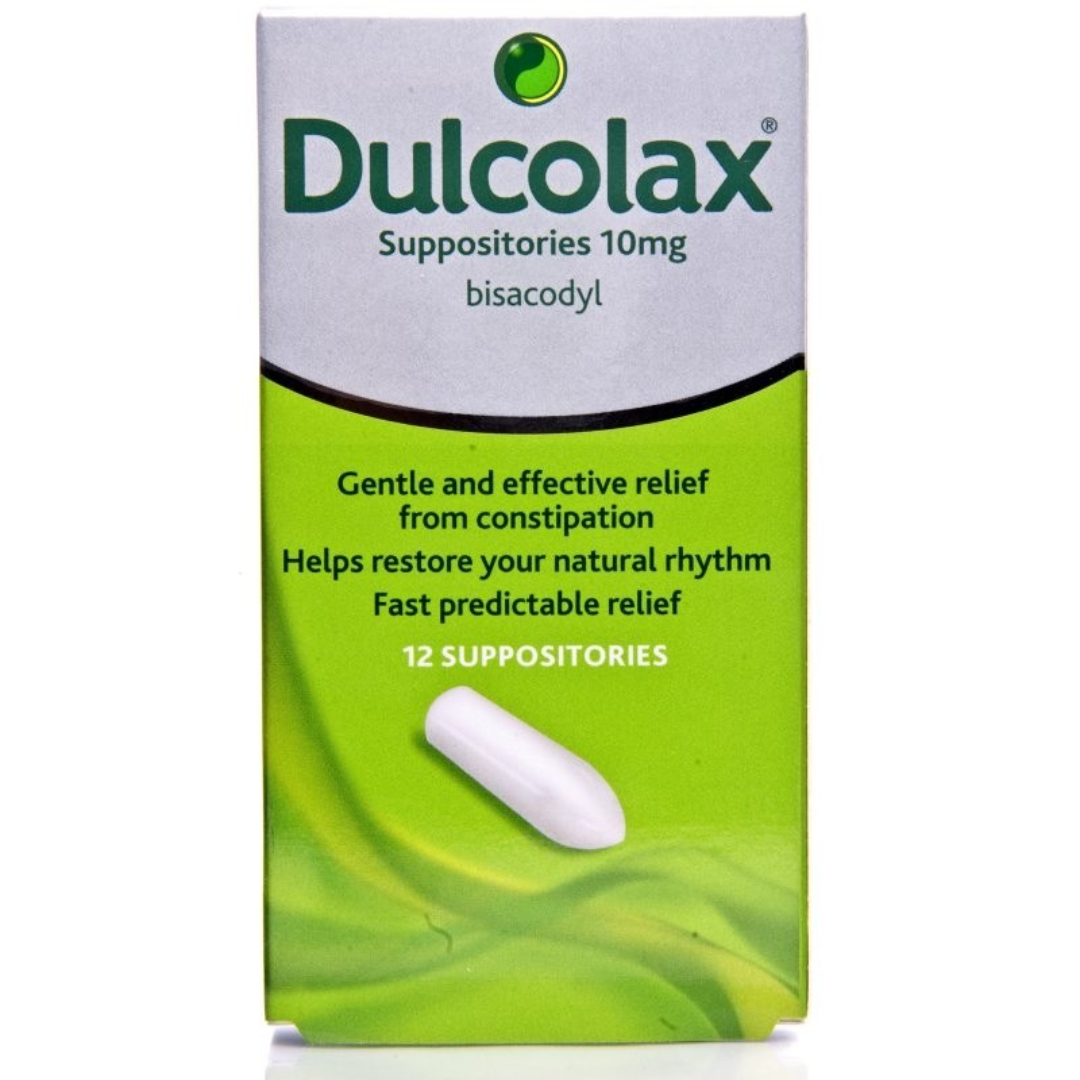 Dulcolax Twelve Plus 10mg Bisacodyl Suppositories 12 Pack