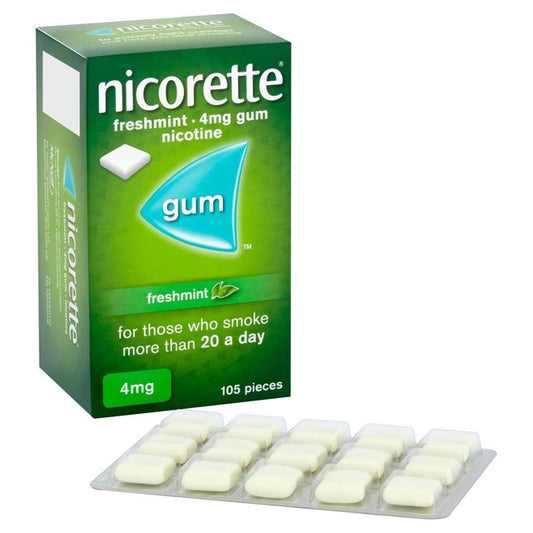 Nicorette Freshmint 4mg Nicotine Gum 105 Pieces