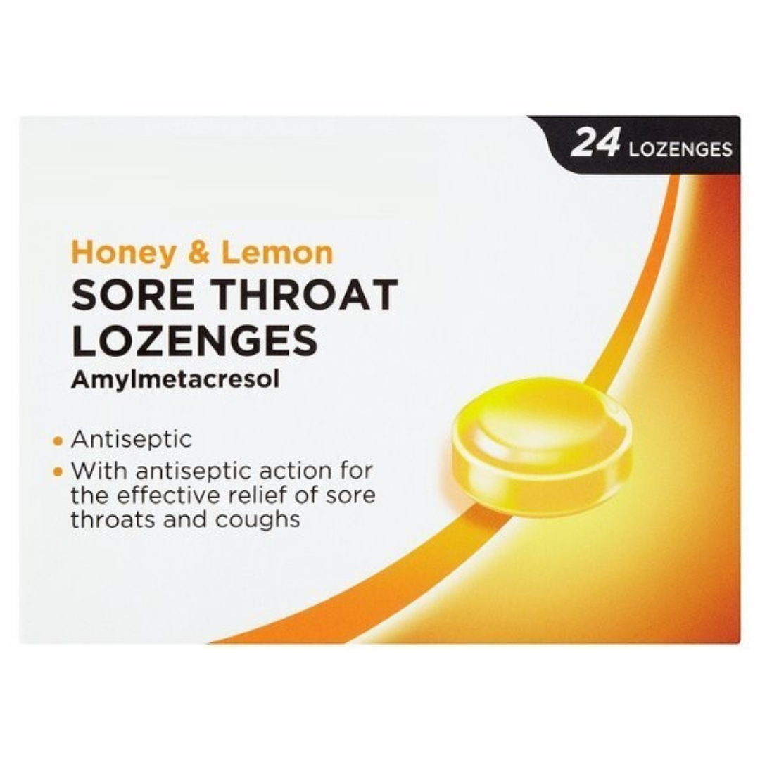 Honey & Lemon Sore Throat Dual Action Lozenges X24