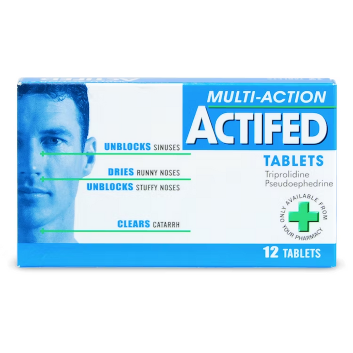 Multi-Action Actifed 12 Tablets 