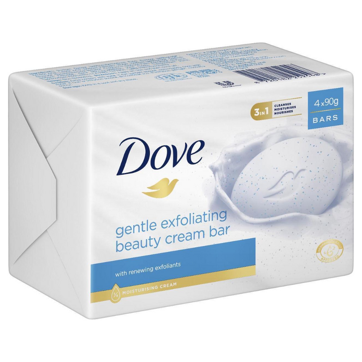 Dove Beauty Cream Bar White Soap 4X90g