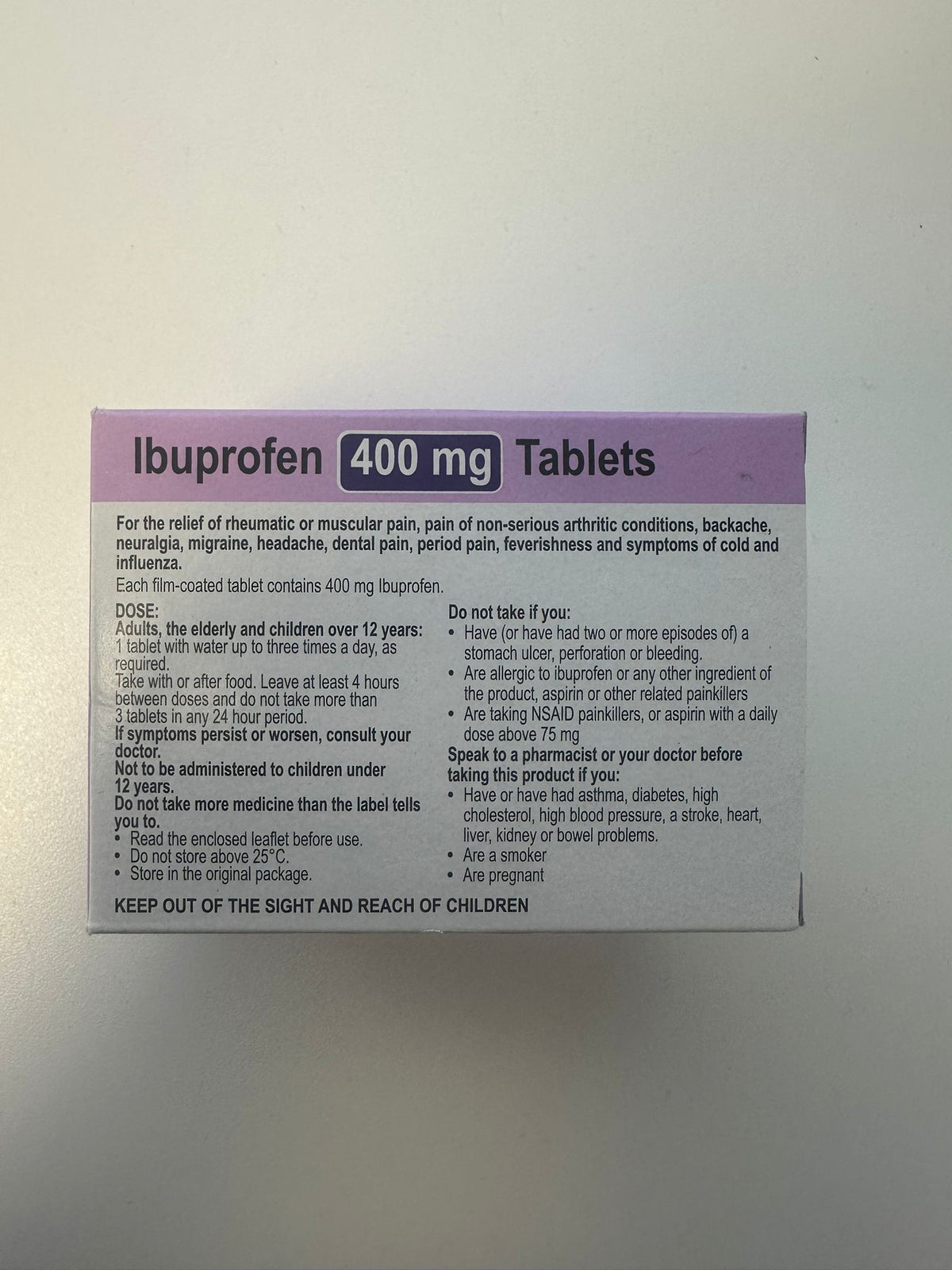 Ibuprofen 400mg 84 Tablets (P)