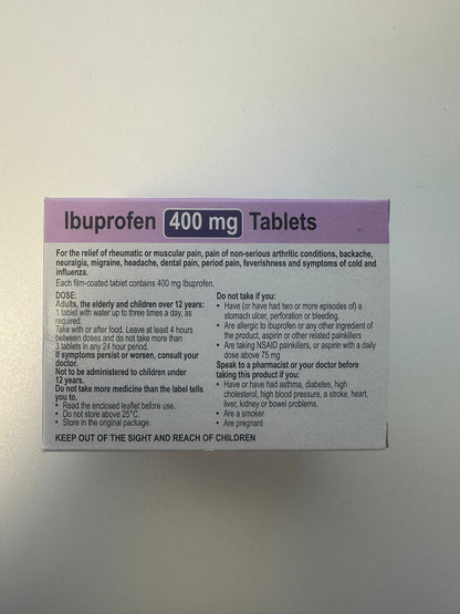Ibuprofen 400mg 84 Tablets (P)