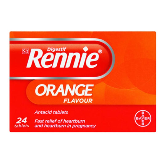 Rennie Chewable Orange 24 Tablets