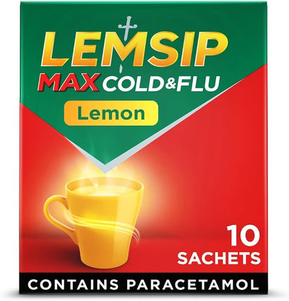 Lemsip Max Cold & Flu Lemon 10 Sachets
