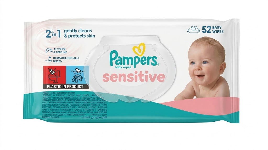 Pampers Baby Wipes Sensitive Pack of 52