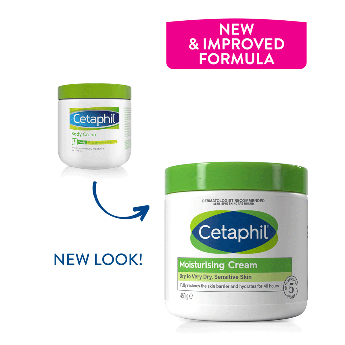 Cetaphil Body Moisturiser, 450g, Moisturising Cream For Dry to Very Dry, Sensitive Skin (N)
