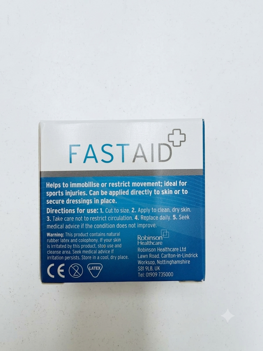 Fast Aid Zinc Oxide Non Stretch Tape 2.5cm x 5m