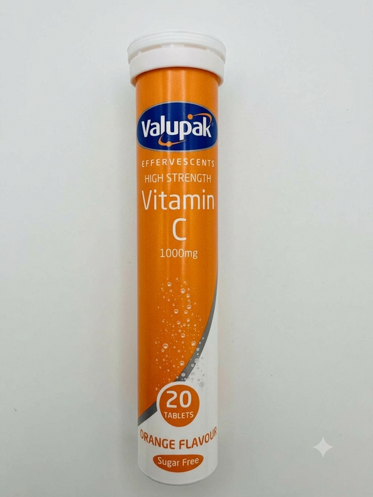 Valupak Vitamin C 1000 mg Effervescent Tablets 20s