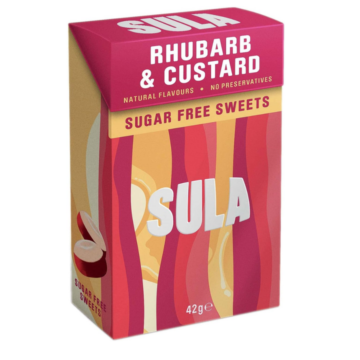 Sula Rhubarb & Custard Sugar Free Sweets 