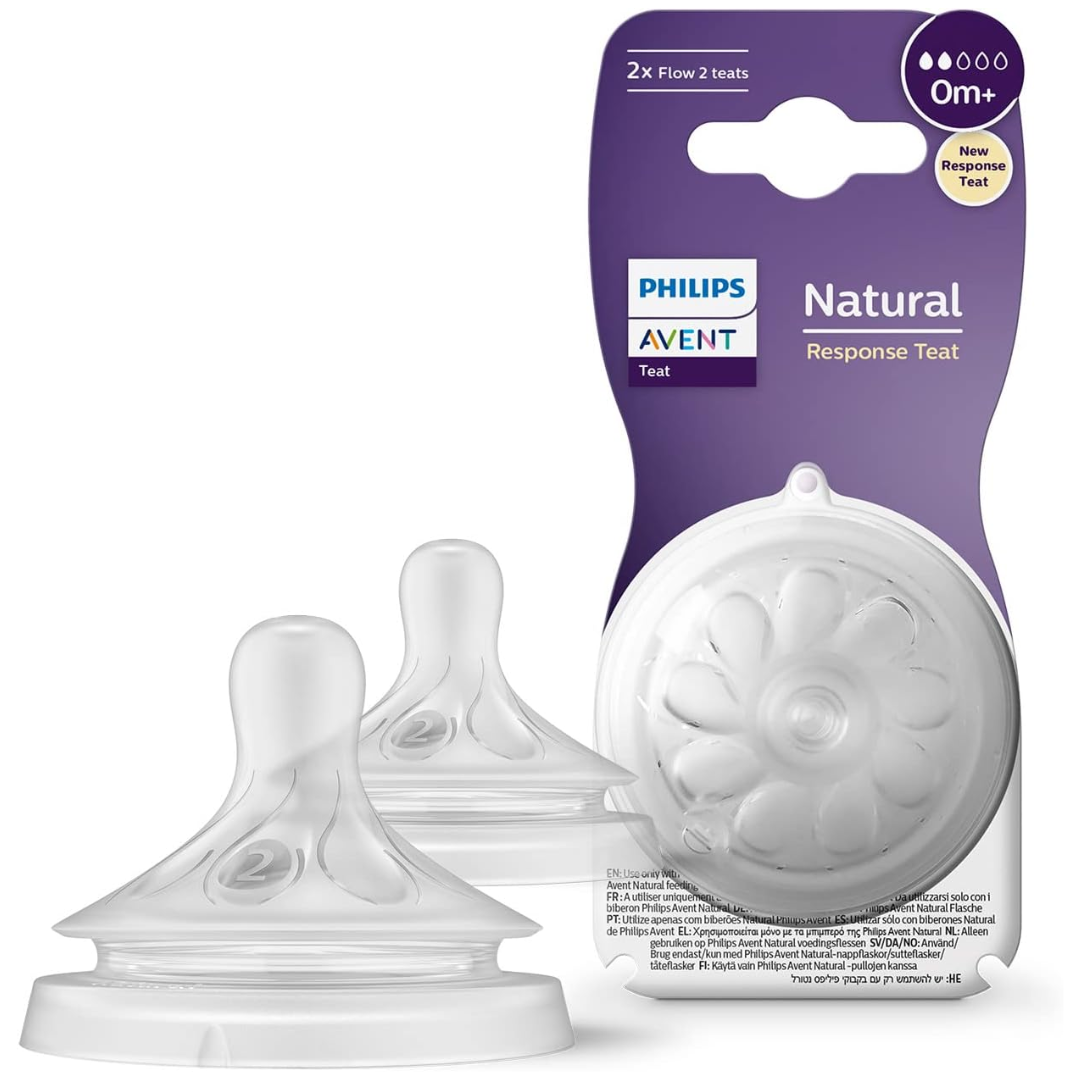 Philips Avent Natural Response Bottle Teat - 2 x Baby Bottle