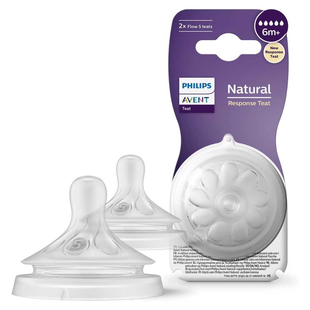 Philips Avent Natural Response Bottle Teat - 2 x Baby Bottle