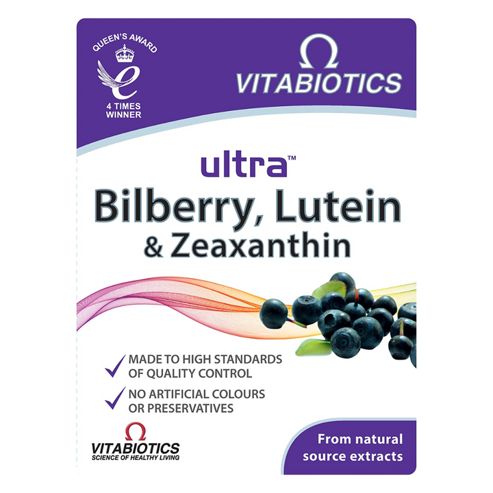 Vitabiotics Ultra Bilberry, Lutein and Zeaxanthin 30 Tablets