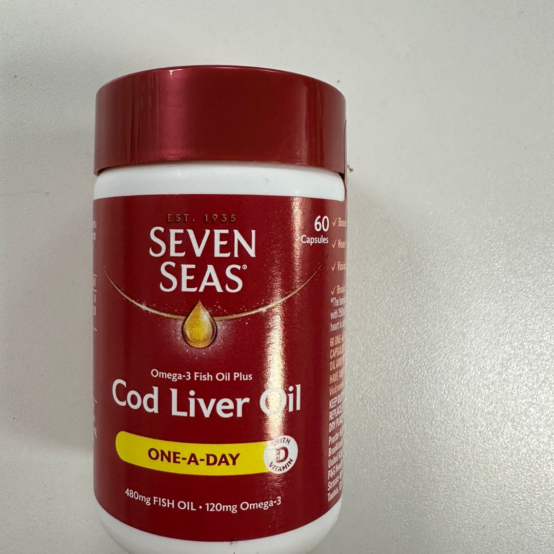 Seven Seas Cod Liver Oil One-A-Day 60 Capsules (D)