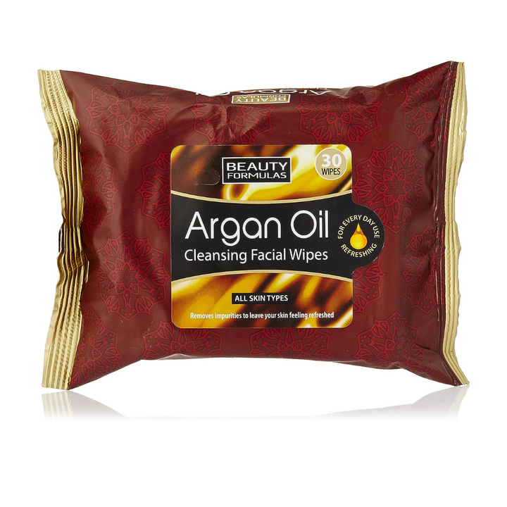 Beauty Formulas Argan Oil Cleansing Facial Wipes 30 Wipes