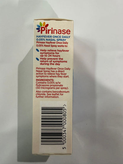 Pirinase Hayfever Relief for Adults 0.05% Nasal Spray - 60 DS (N)