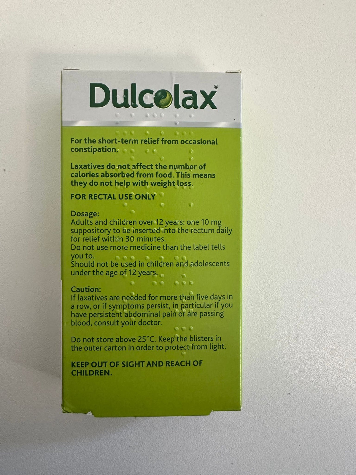 Dulcolax Twelve Plus - 12 Suppositories