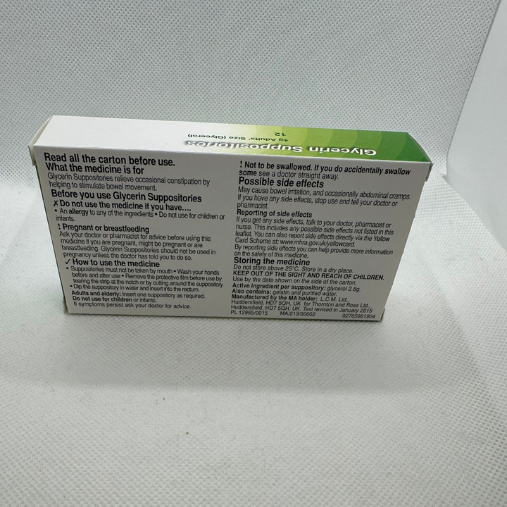 Care Glycerin Suppositories 4g Size 12