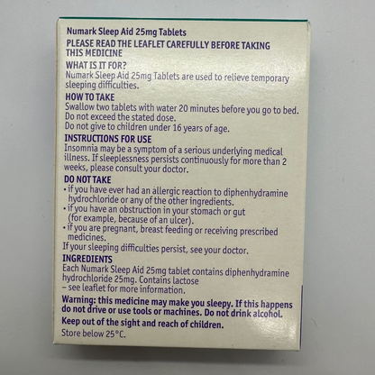 Numark Sleep Aid 25mg 20 Tablets (P) (A)