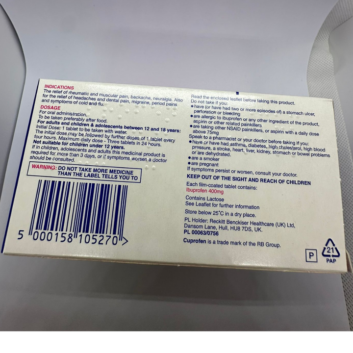 Cuprofen Maximum Strength Tablets 