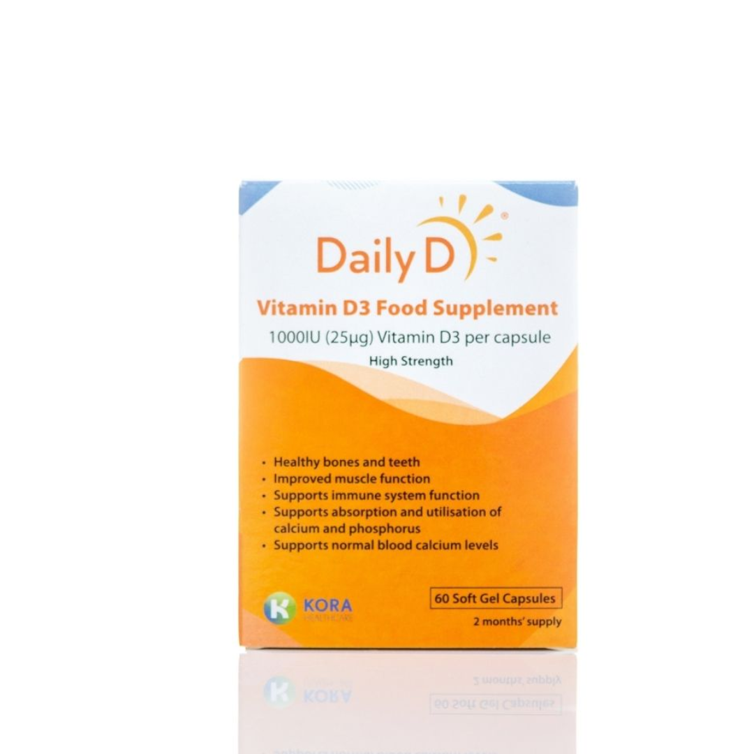 DailyD 1000IU Vit D3 Capsules Pack of 60 (T)