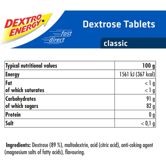 Dextro Energy Classic Tablets, 47 g Pack of 14*24, Energy Tablets (T)