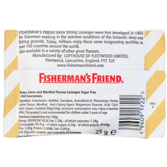 Fishermans Friend 25 grams Honey and Lemon Lozenge (T)