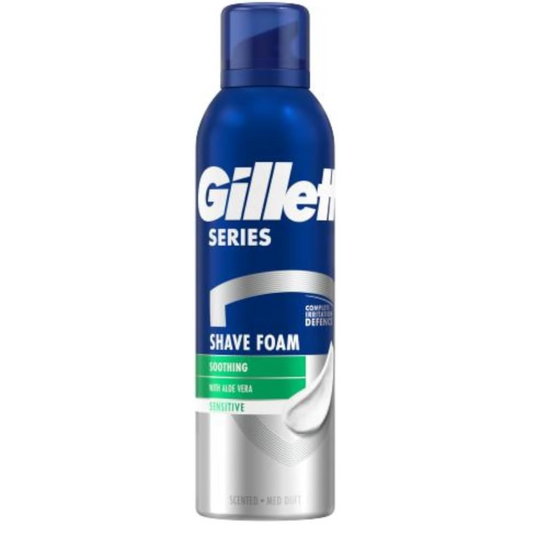Gillette Series 3x Action Sensitive Shave Foam, 250 ml (T)
