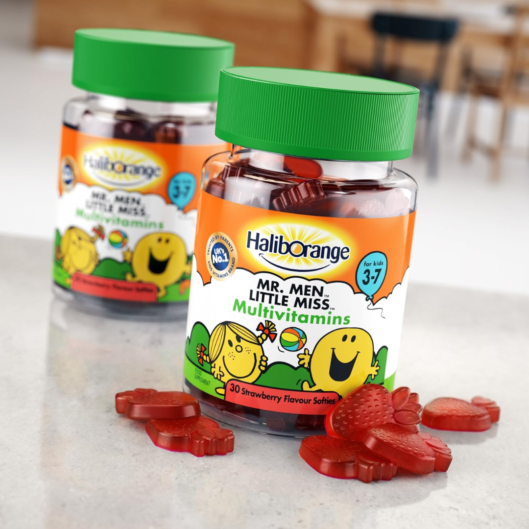 Haliborange Kids Mr. Men Little Miss Multivitamins Strawberry Softies, Capsules 30 (T)