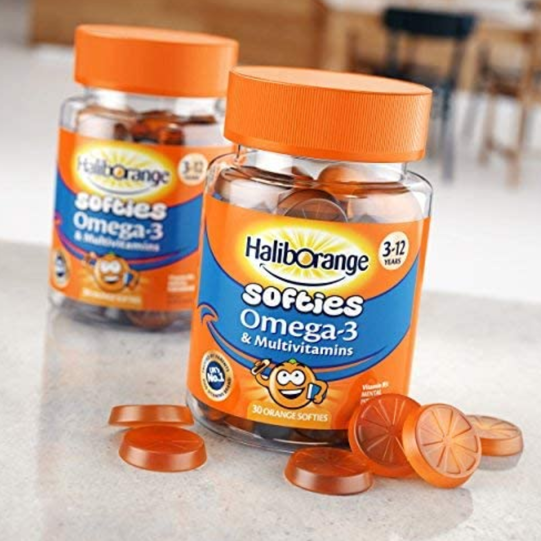 Haliborange Softies Omega-3 & Multivitamins 3-12yrs 30 Orange Softies (T)