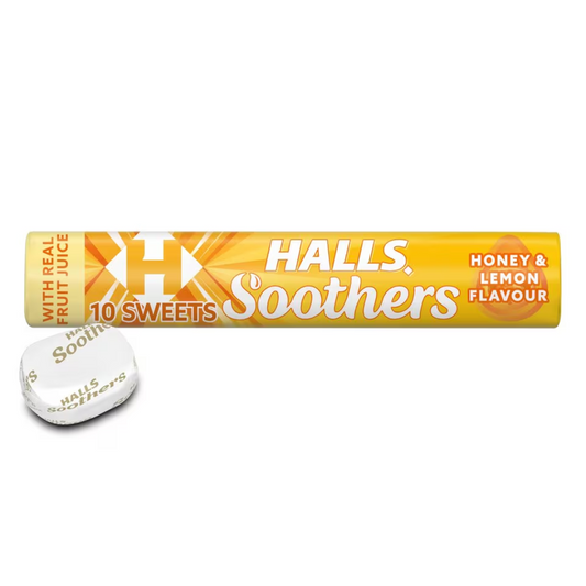 Halls Soothers Honey & Lemon Sweets with Liquid Centres 45g (T)