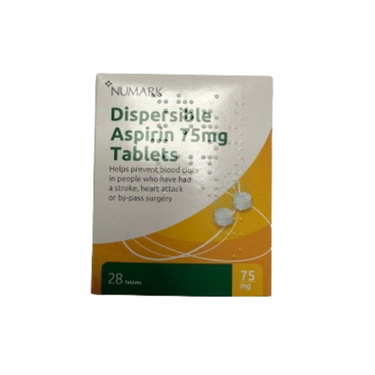 Numark Dispersible Aspirin 75mg Tablets (Pack of 28) (P)(A)