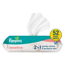 Pampers Baby Wipes Sensitive Pack of 52