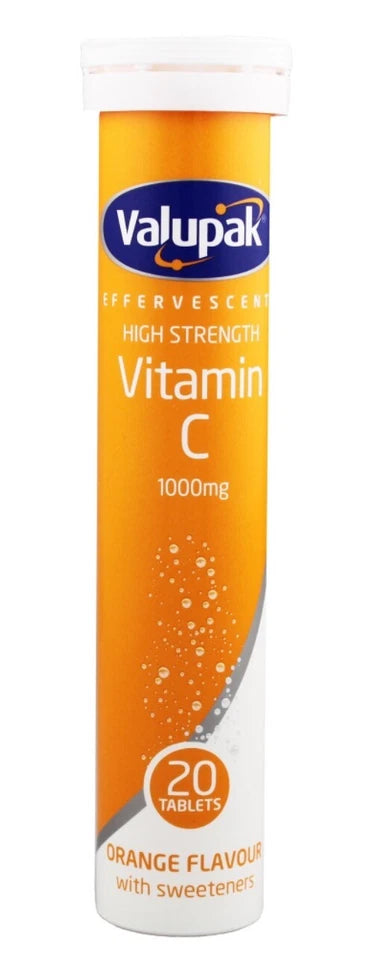Valupak Vitamin C 1000 mg Effervescent Tablets 20s