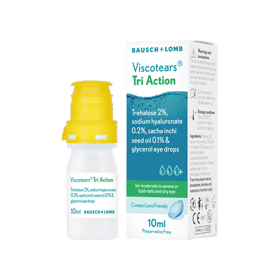 Viscotears Tri Action eye drops 10ml 