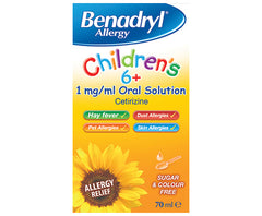 Benadryl Allergy Childrens 6+ 1mg/1ml Oral Solution - 70 ml (A)
