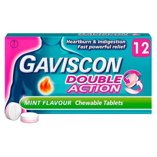 Gaviscon Double Action Mint 12 Tablets