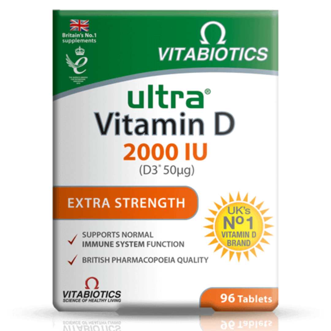 Vitabiotics Ultra Vitamin D 2000 IU Extra Strength - 96 Tablets