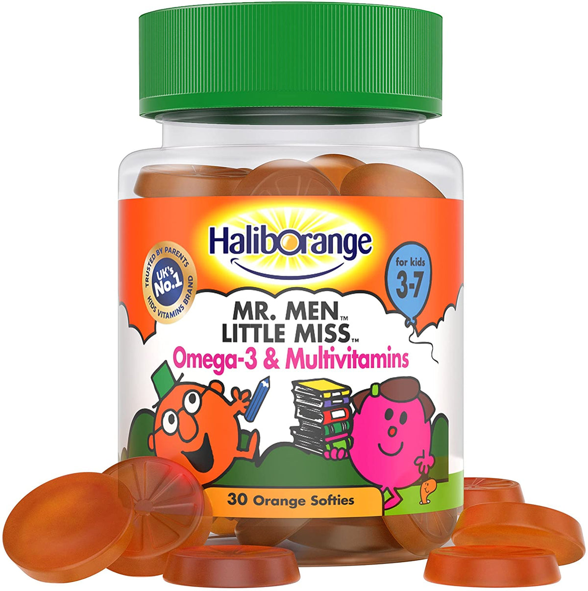 Haliborange Mr Men Little Miss Omega-3 & Multivitamins Orange Softies 30s