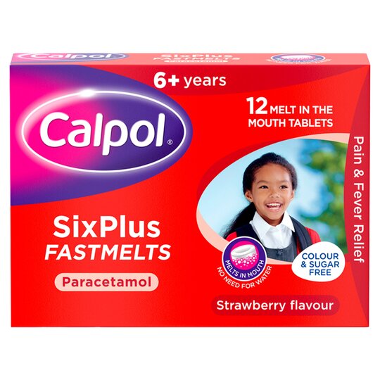 Calpol Six Plus Fastmelts Tablets 12