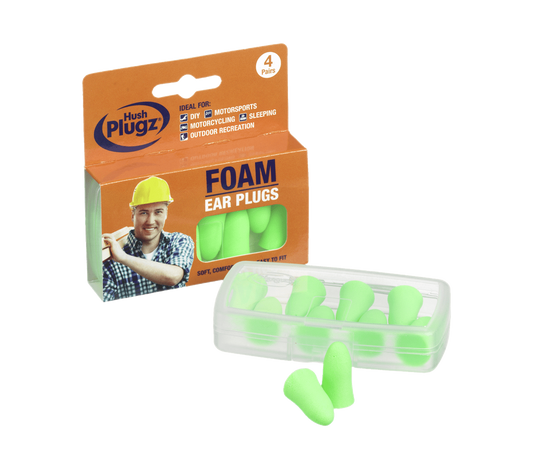 Hush Plugz DIY Foam Ear Plugs 4 Pairs